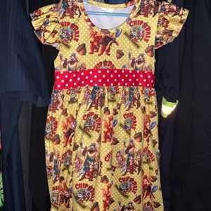 New! Chip N Dale retro print girls dress size 6X
